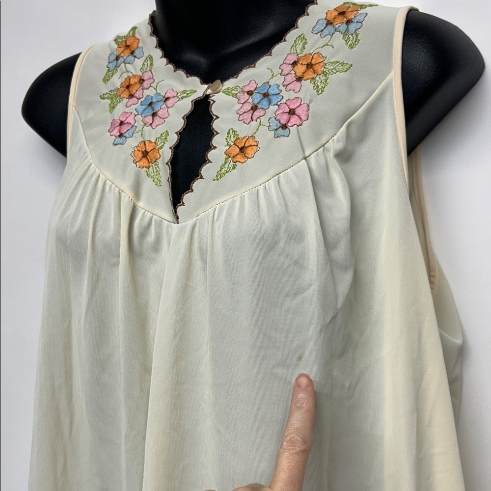Gossard Ivory Long Shift nightgown, dead stock, NWT small medium vintage - Picture 6 of 10